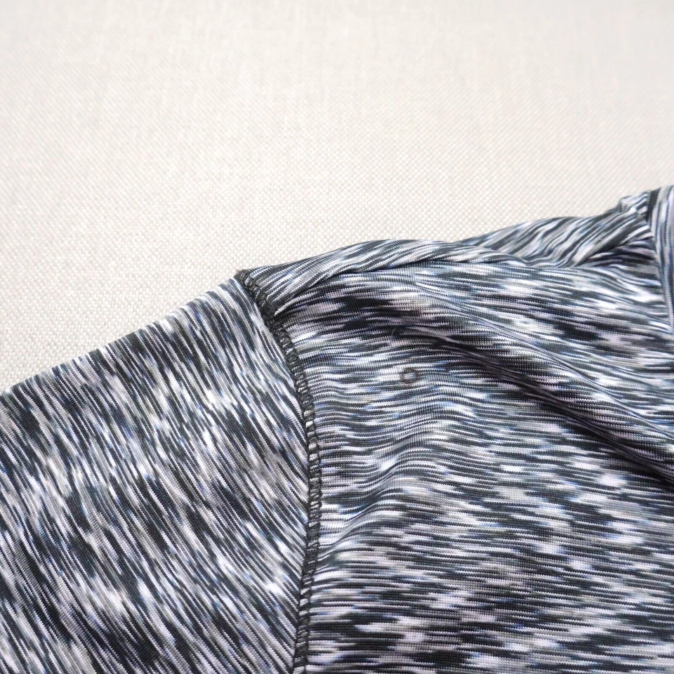 Top deportivo pequeño para mujer NYL deportivo gris moteado manchado Crossfit atletismo Foto 3 de 4