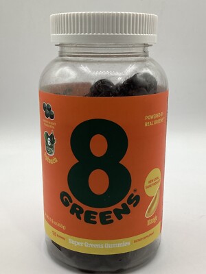 8Greens Daily Super Greens 120 Gummies Sealed MANGO  FLAVOR 15.9oz/450g Sealed