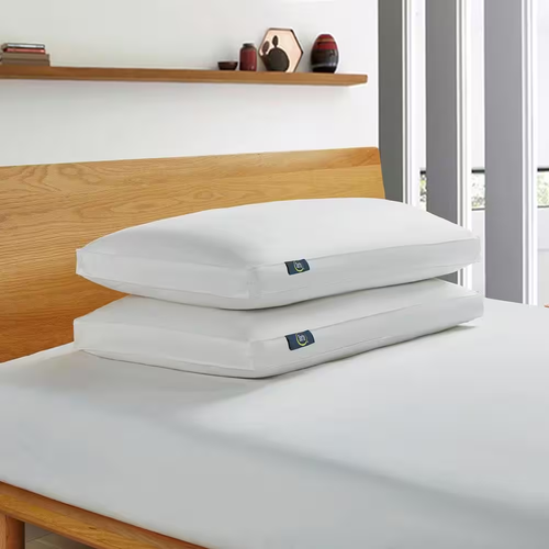 Serta Pillow 2-Pack 233-Thread Goose Feather Side Sleeper Medium King White - Picture 6 of 12
