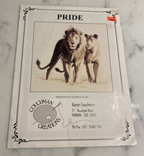 Vintage Karen Couchman "Pride" Lion Pair Cross Stitch Chart Pattern CC022