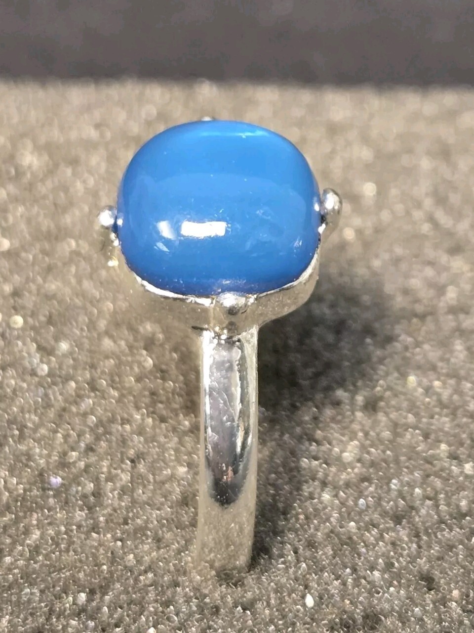 2017 Avon Blue Stackable Cocktail Ring Set - 3 Ri… - image 4