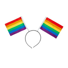 Adults Rainbow Flag Pride Gay LGBT Head Boppers Headband Unisex Fancy Dress Part