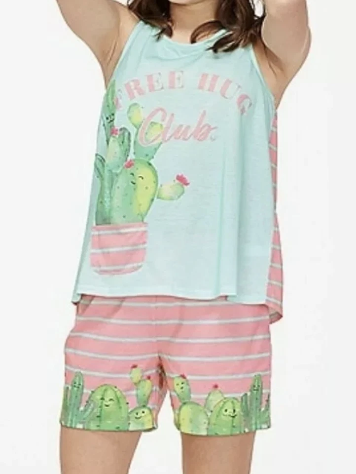 Justice Girls TALLA 8 Free Hug Club Squishy Pijama CONJUNTO Y PIJAMA BLANDO Foto 4 de 4