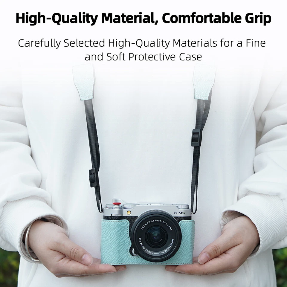 Protective Case For Fujifilm X-M5 Camera w/Shoulder Wrist Strap Base Accessories - Image 3 of 4