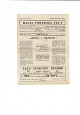 1948/49 Hayes v Hendon Football Programme