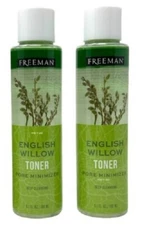 2 X Freeman Exotic Blends Deep Cleansing English Willow Toner Removes Makeup 6.1
