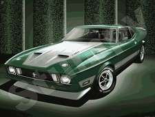 1973 Ford Mustang Mach 1 Dark Green Metal Sign 9 X 12 Or 12 X 16 1973 Ford Mustang Mach 1 Dark Green Metal Sign 9 X 12 Or 12 X 16