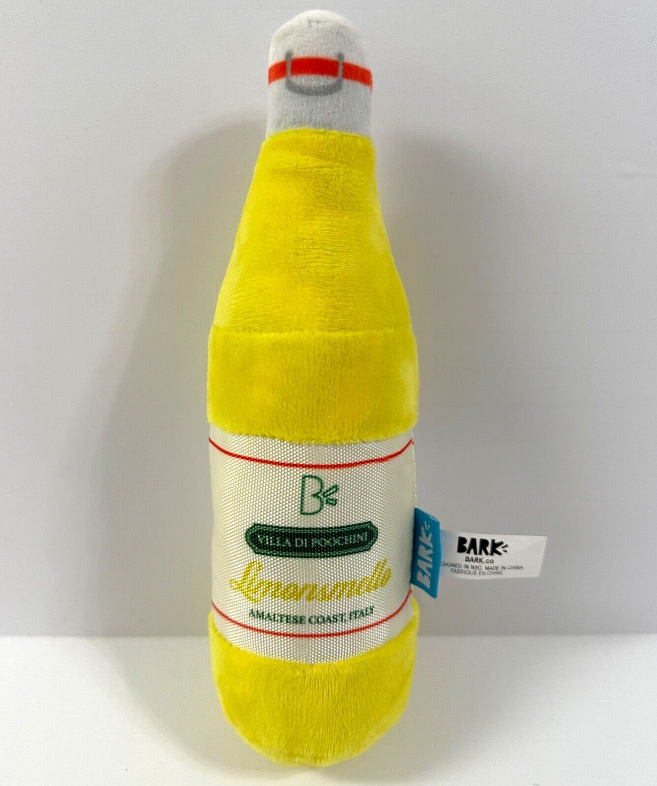Bark Box Signore Limonsmello Yellow Bottle M 20-50 Lb Squeaky Chew Dog Toy