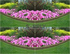 4.8M Primeur EARTH Flexi Curve Edging Lawn Roman Stone Garden Border 4 x 1.2M