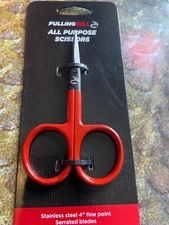 New Fulling Mill 4 Inch Stainless Serrated Fine Point All Purpose Scissors 