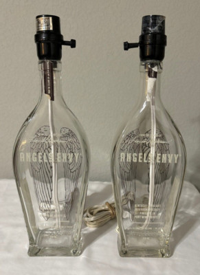 Lamp Pair Angels Envy Whiskey Bottle Hand-Crafted Collectable or Man Cave Lamp