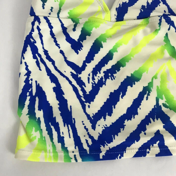 Traje de baño OP para niños talla mediana 7-8 Tankini Top azul amarillo natación Foto 3 de 4