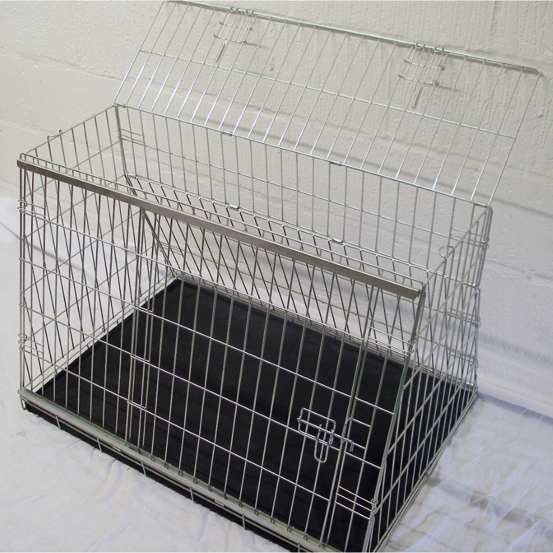 Pet World 38" SLOPING TRAVEL CAR DOG CAGE PET GUARD CRATE FITS