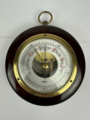 Vintage Swift Compensated English Barometer Brass Wall-Mount Weather Instrument