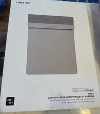 Journey NEXA Laptop Sleeve w Wireless Charging Taupe 13" and 14" Laptops/Tablets