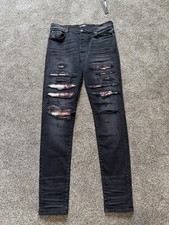 AMIRI Bandana Thrasher Jeans Aged Black Tie Dye Size 38 NEW  SEE DESC 