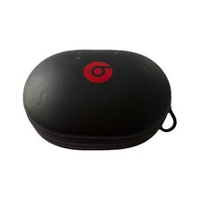 Beats by Dre Black Hard Shell Headphones Case Red Logo Oval Protective Case