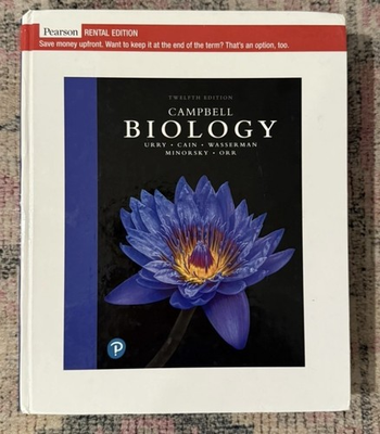 #ad Campbell Biology 12th Edition Former Rental $80.00