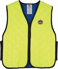 Men's Evaporative Cooling Vest, Chill-Its 6665 by Ergodyne in Lime Color