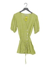 Faithfull The Brand Wrap Midi Dress UK10 in Green