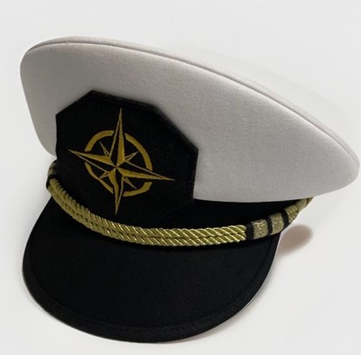 ADJUSTABLE Yacht Boat Ship Sailor Captain Costume Navy Marine Hat Cap - YOUTH