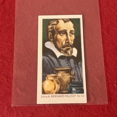 1950s Superchocolat Jacques  Famous Men  PALISSY BERNARD Trade Card #10  Belgium