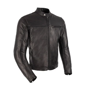 Oxford Walton 2.0 Motorbike Motorcycle Leather Jacket Black