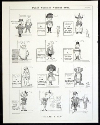 LETZTER STROHHALM 1923 David Louis Ghilchik PUNCH CARTOON PAGE