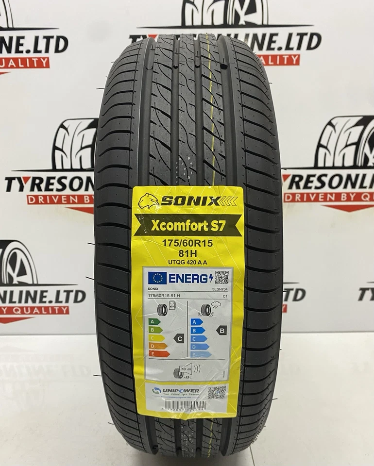 2 X 175 60 15 SONIX 175/60R15 81H BRAND NEW C & B RATED M+S TYRES 1756015 - Image 2 of 4