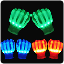 LED Gloves for Kids Ages 8-13 Light-Up Flashing Gloves Cool Birthday Gift Toy