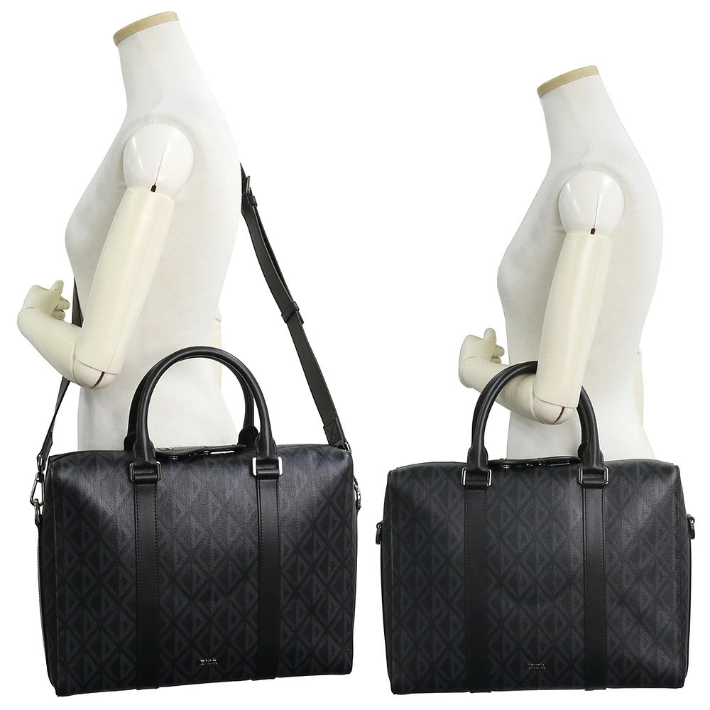 Christian Dior CD Diamond Lango 2way Shoulder Business Bag Briefcase Crossbody C image 7