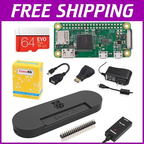 Raspberry Pi Zero W Complete MAX Kit with Wi-Fi/Bluetooth - 64GB Edition