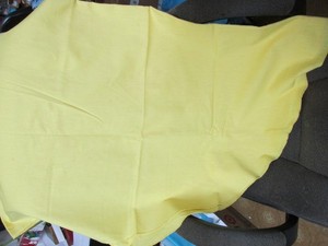""BRIGHT YELLOW - OVAL - TABLECLOTH"" - - LINEN