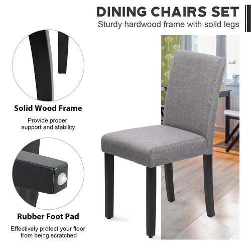 Dining Chairs Set of 4,Dining Room Chairs Kitchen Chairs Elegant Design Moder... - Picture 5 of 8