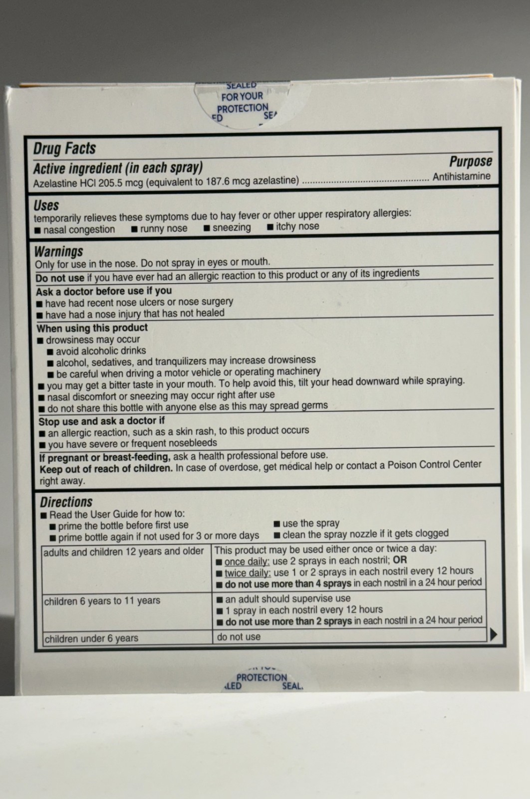 ASTEPRO Allergy Antihistamine Nasal Spray 2x120 Sprays exp 03/2026+