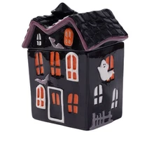 Way to Celebrate Halloween Ceramic Haunted House Treat Jar, Food Storage