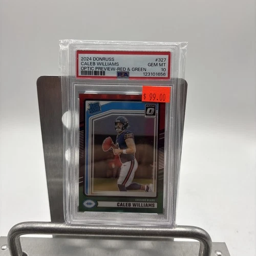 2024 Donruss Caleb Williams Optic Red & Green #327 PSA 10 Card Fast Shipping