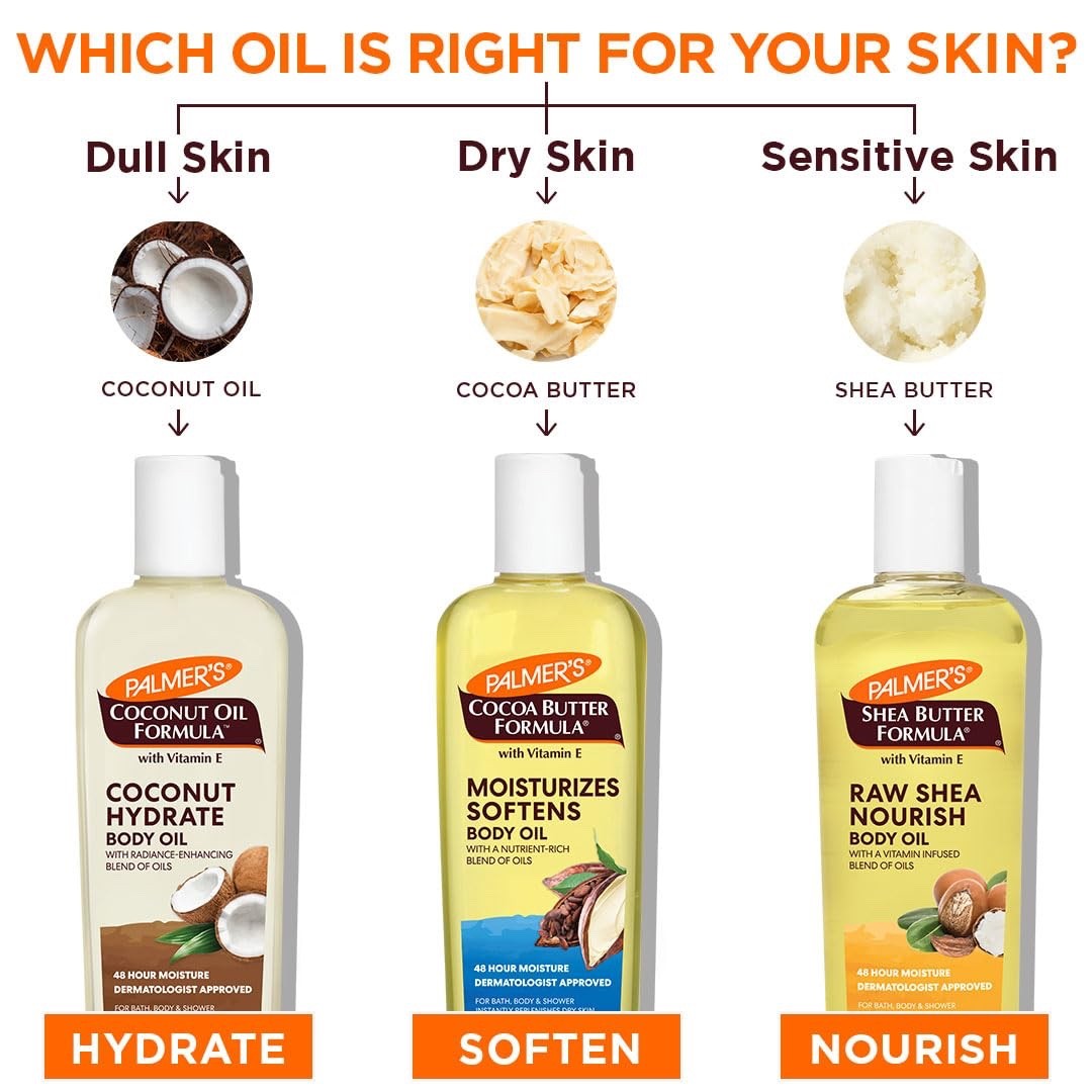 Palmer's Body Oil Variety Pack, Cocoa Butter 3 Pack (8.5 oz x 3)