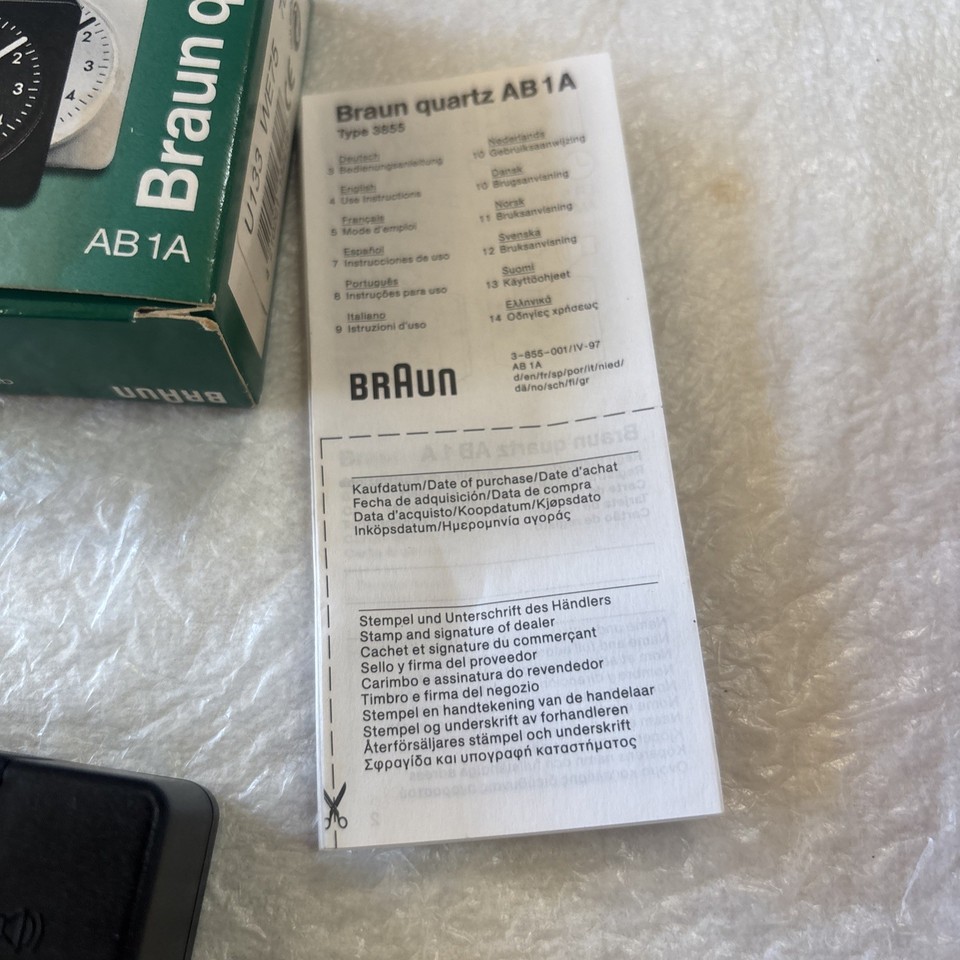 BRAUN Quartz AB1A Alarm Clock New German Design | eBay Australia