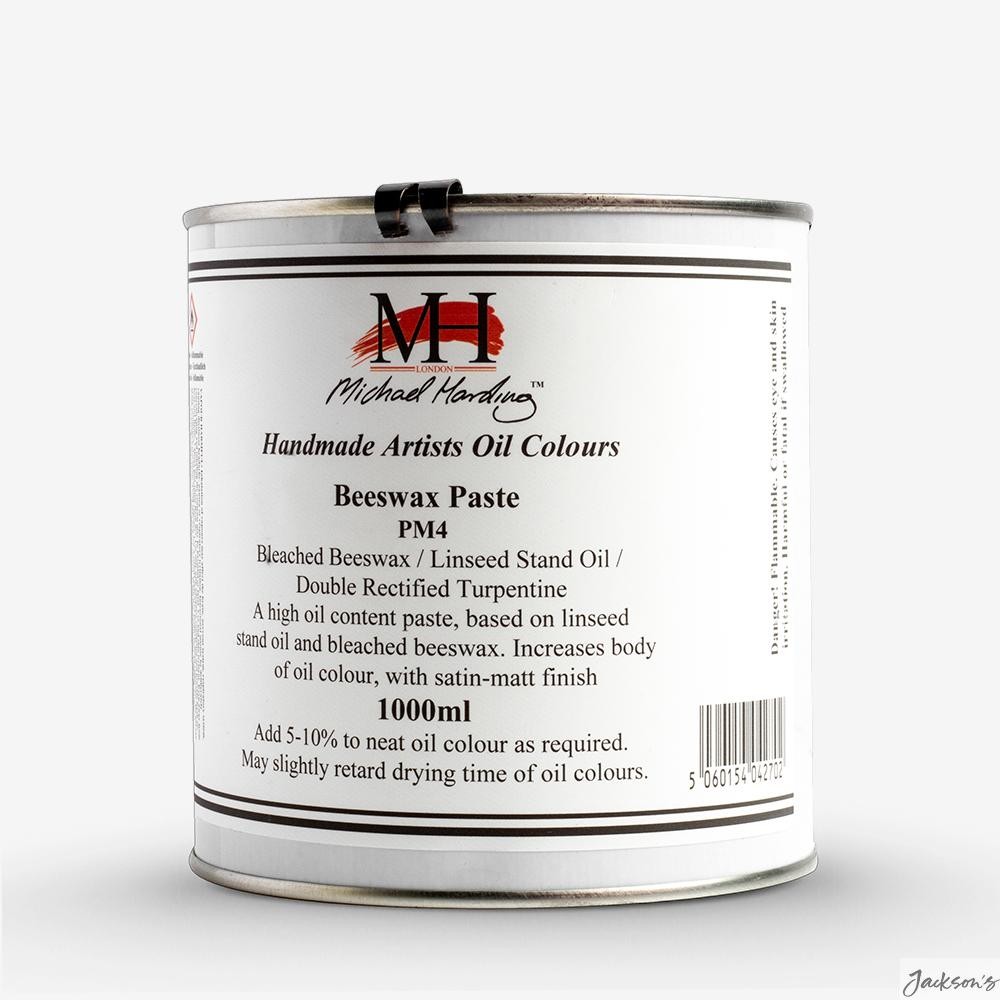Michael Harding PM4 Beeswax Paste Medium 1L Oil Painting Satin Matt Finish