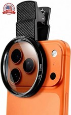 52mm Clip-on CPL Phone Camera Lens Filter Kit, Polarizer Polarizing Filter for i