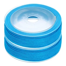 2pcs Nylon Thread Twine Beading Cord 65ft Bracelet String Rope Lake Blue