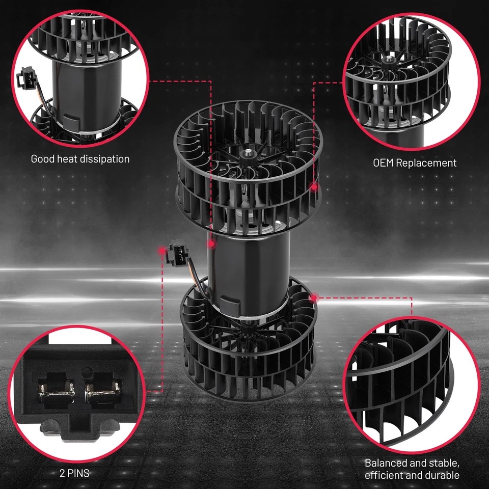 Двигатель вентилятора отопителя переменного тока с каркасом вентилятора для грузовика Volvo VHD 2001-2009 VN VNL 3946686 - Изображение 4 из 4
