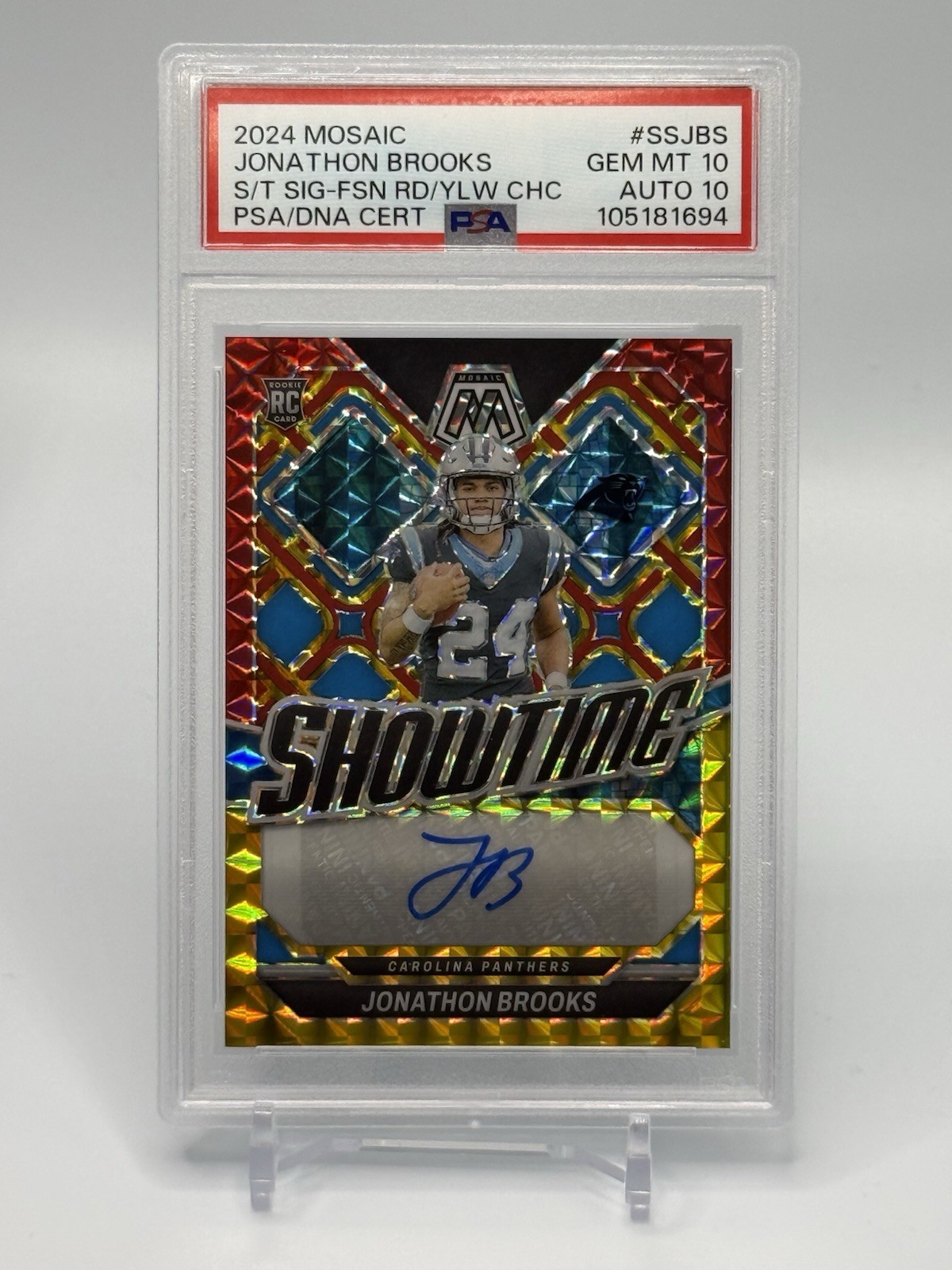 Jonathon Brooks Panini Mosaic Showtime Signatures #SSJBS Base