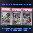 PSA 9/10/10 Bulbasaur Charmander Squirtle AR Special Deck Promo 2023 JP Pokemon