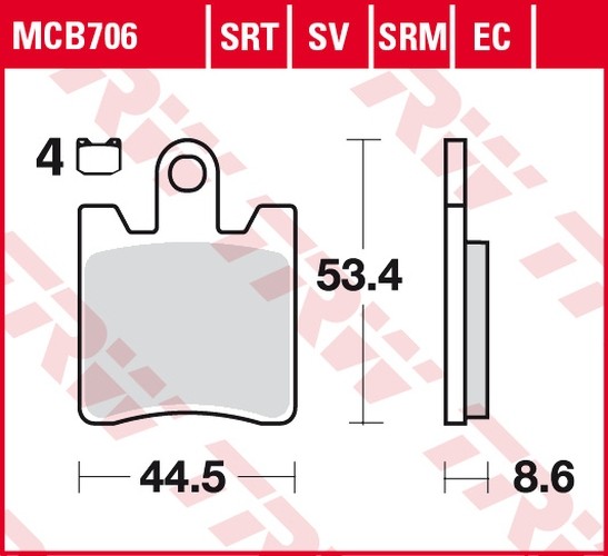 Plaquettes de frein avant Yamaha FJR 1300 A AS 2006 2007 2008 2009 2010 2011 2012 AS4