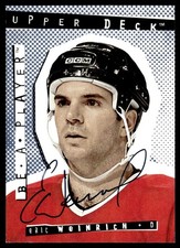1994-95 Upper Deck Be a Player Autographs AUTO Eric Weinrich Auto Chicago