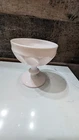 Vintage Jeanette Shell Pink Milk Glass Thumbprint Footed Sherbet/Dessert Cup