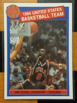 Michael Jordan 1984 United States Basketball Team Card White Back