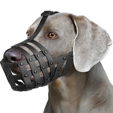 Dog Muzzle for Medium Large Dogs, Humane Basket Muzzle, Soft Lightweight ...